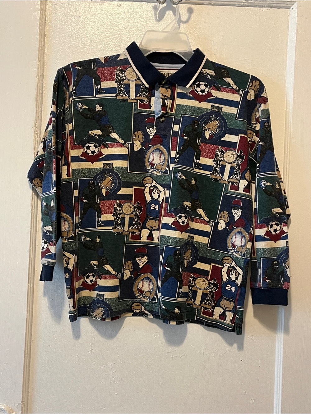 Clothing with sports print